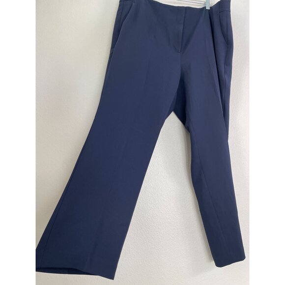 NEW Talbots Womens Plus 18W Navy Trousers Side Pockets Front Zip Closure Pants - Picture 7 of 9